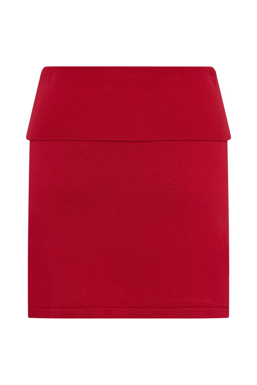 Misty Mid Rise Knit Mini Skirt - Red