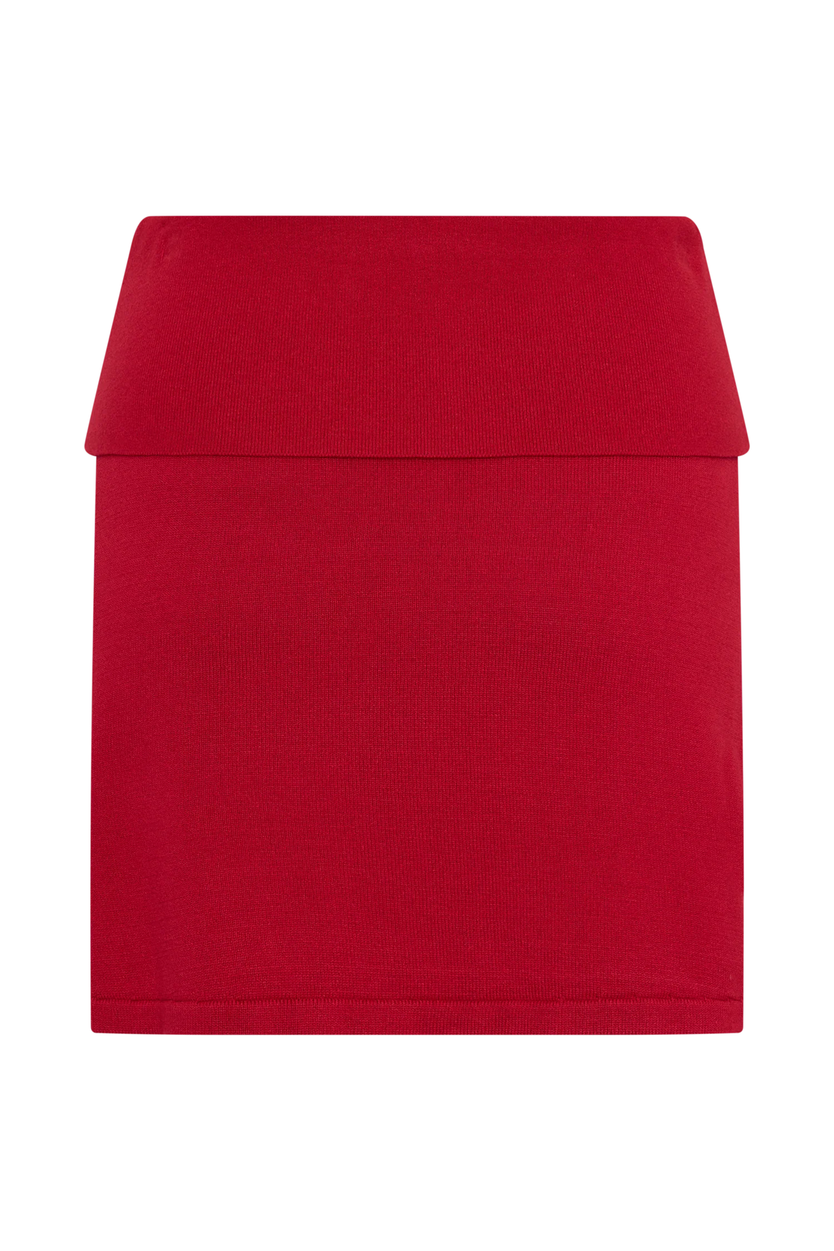 Misty Mid Rise Knit Mini Skirt - Red