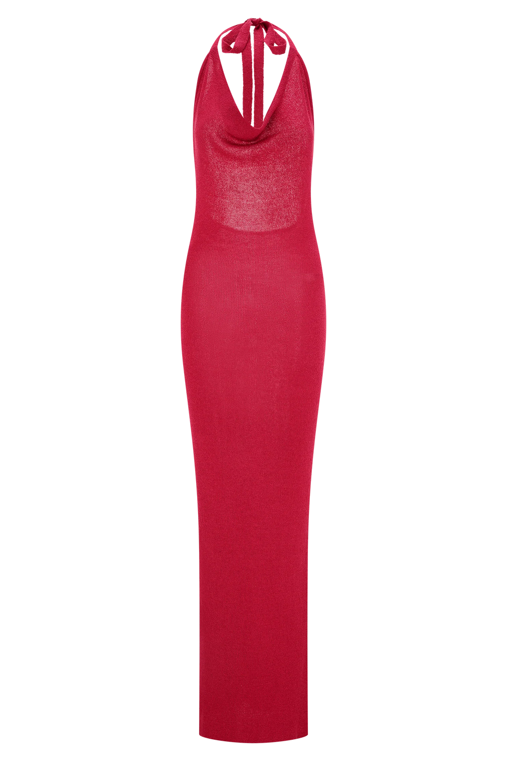 Ayella Cowl Knit Maxi Dress - Raspberry