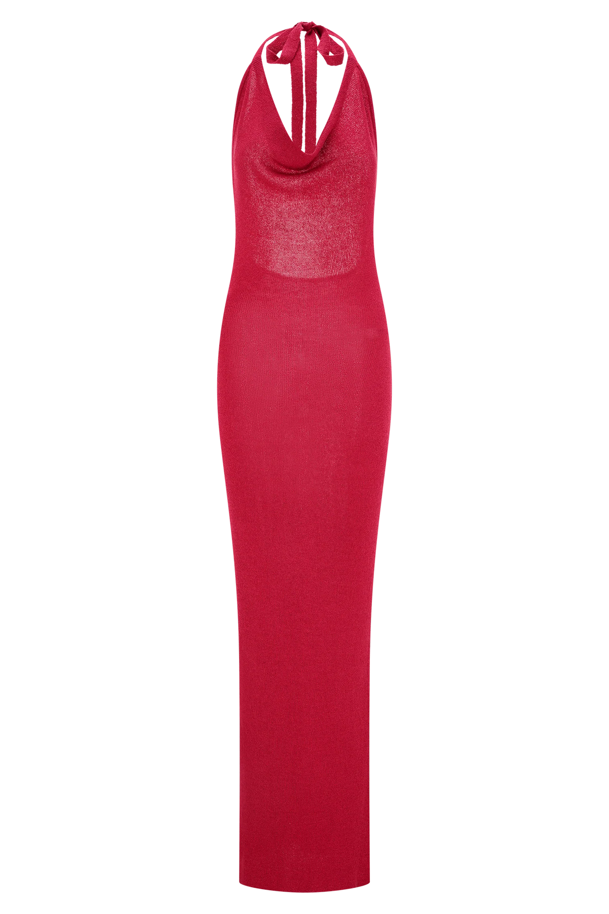 Ayella Cowl Knit Maxi Dress - Raspberry