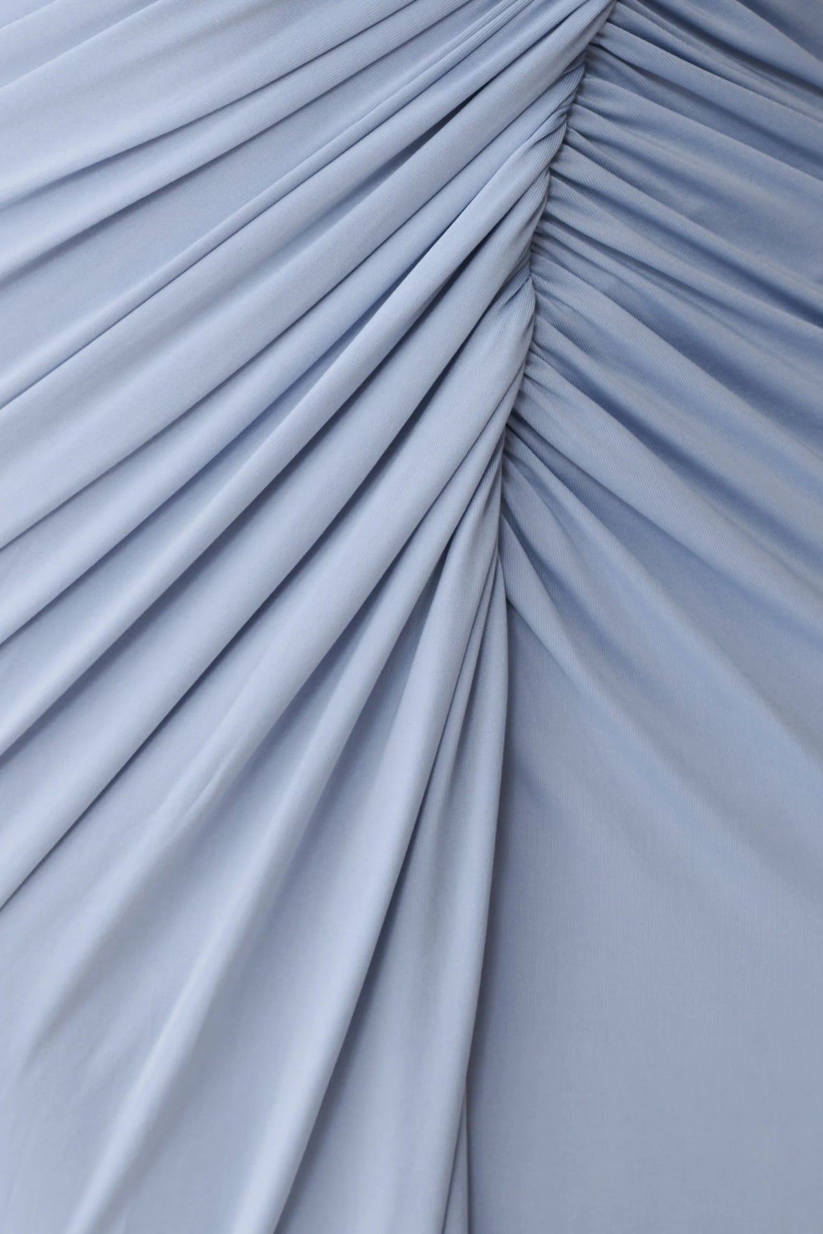 Ryn Twisted One Shoulder Maxi Dress - Sky Blue