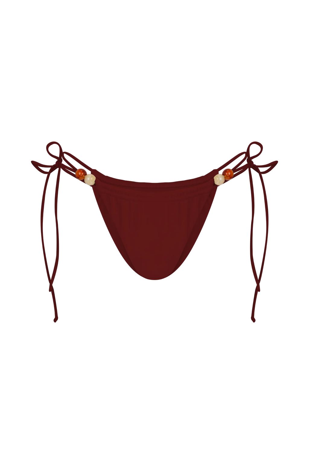 Memphis Beaded Bikini Bottom - Wine
