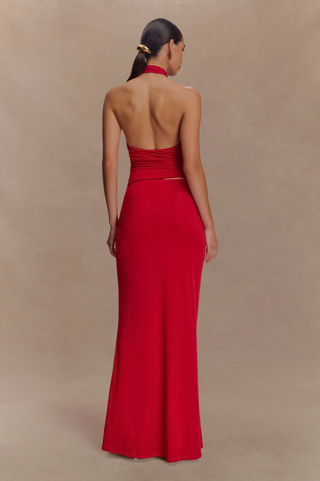 Mariposa Slinky Halter Top - Red