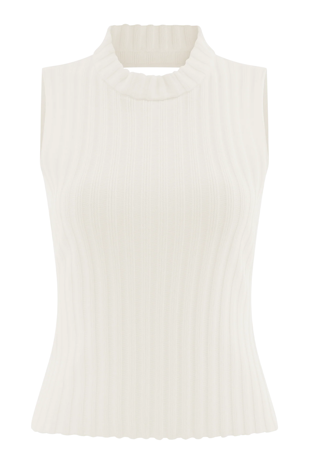 Oona Turtle Neck Knit Top - Ivory