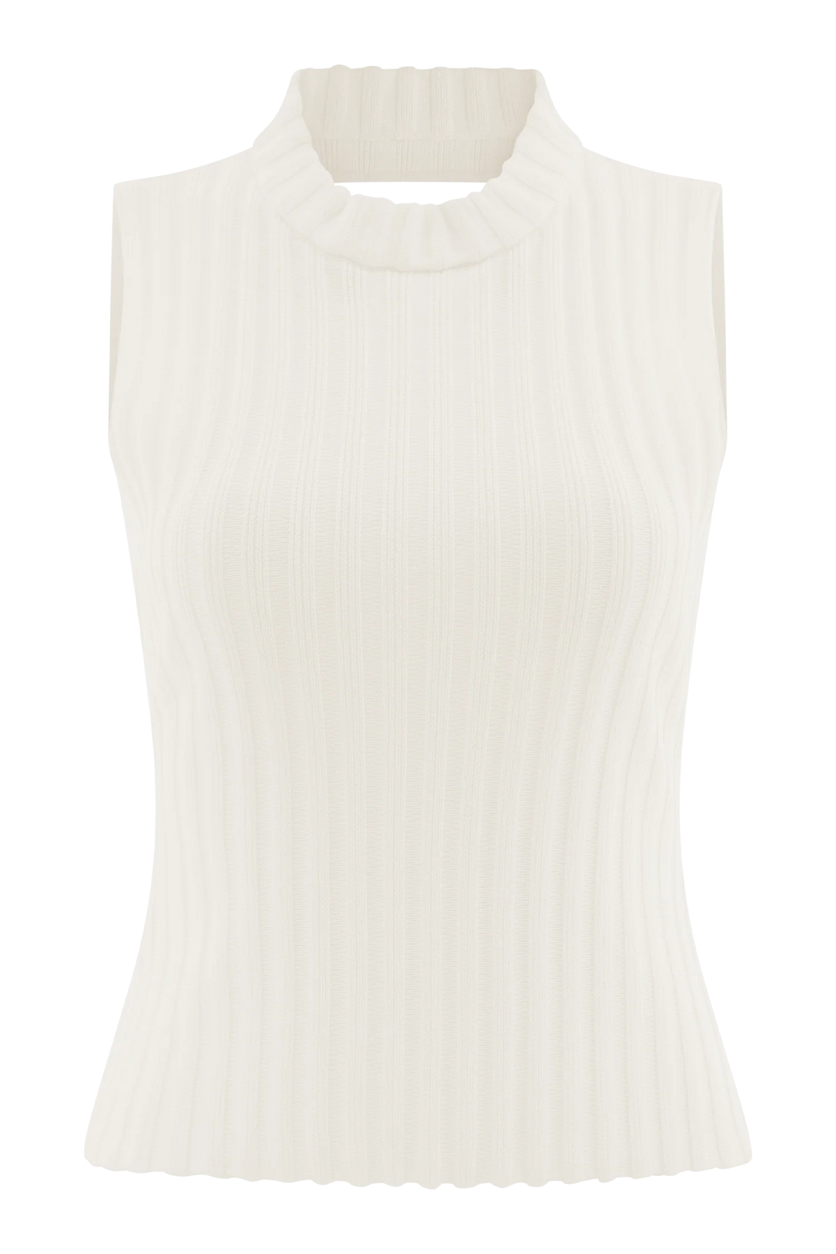Oona Turtle Neck Knit Top - Ivory
