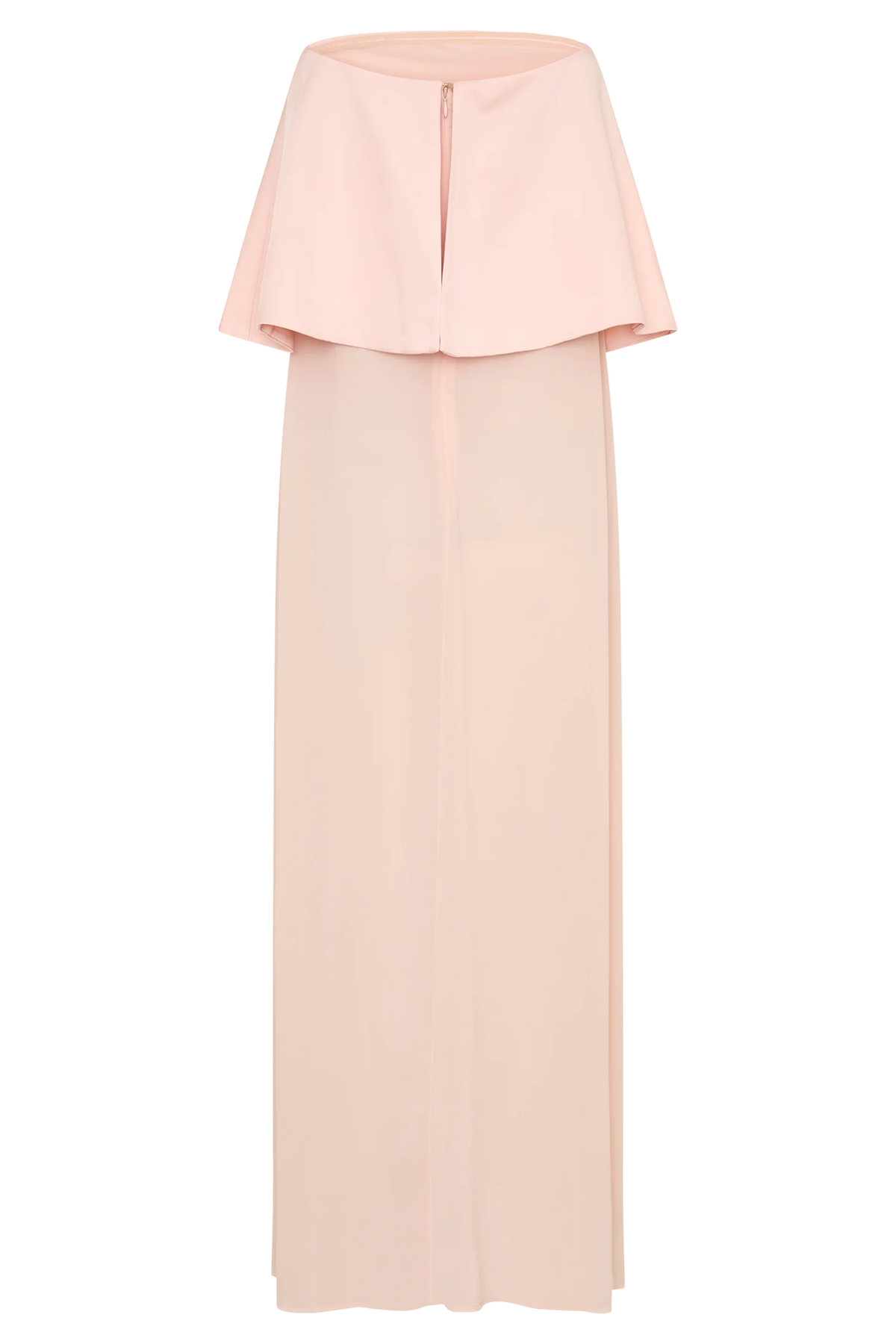 Sophia Satin Strapless Maxi Dress - Peach
