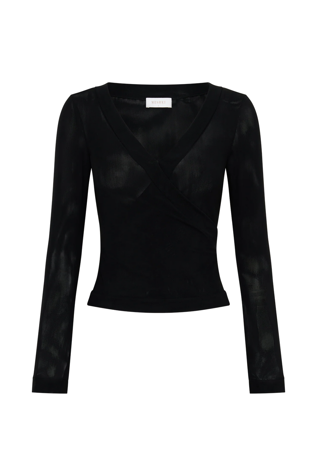 Lumi Long Sleeve Mesh Top - Black