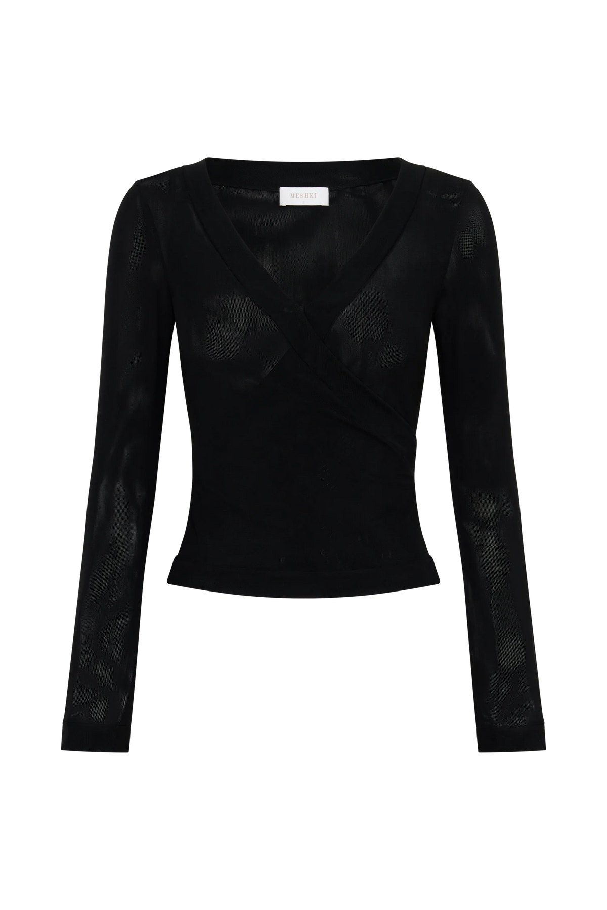 Lumi Long Sleeve Mesh Top - Black