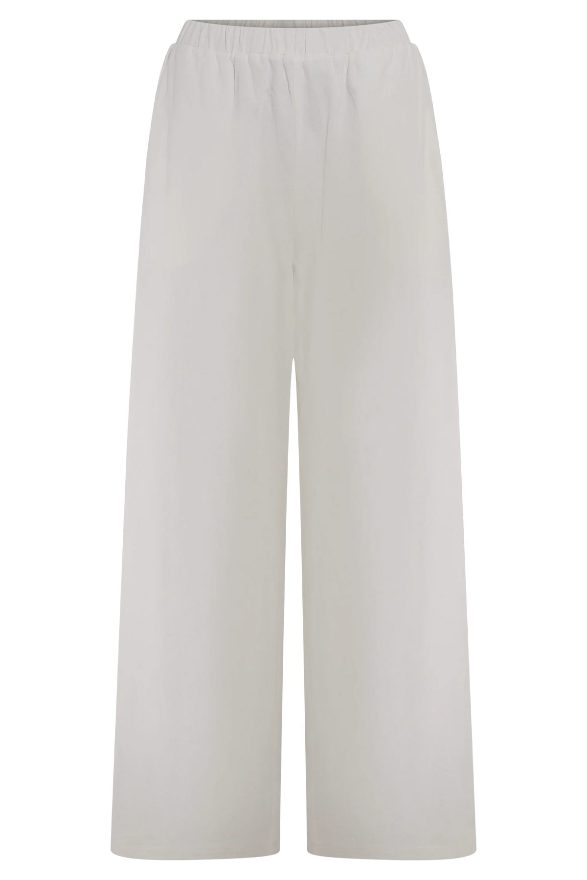 Campbell Cotton Wide Leg Pants - White