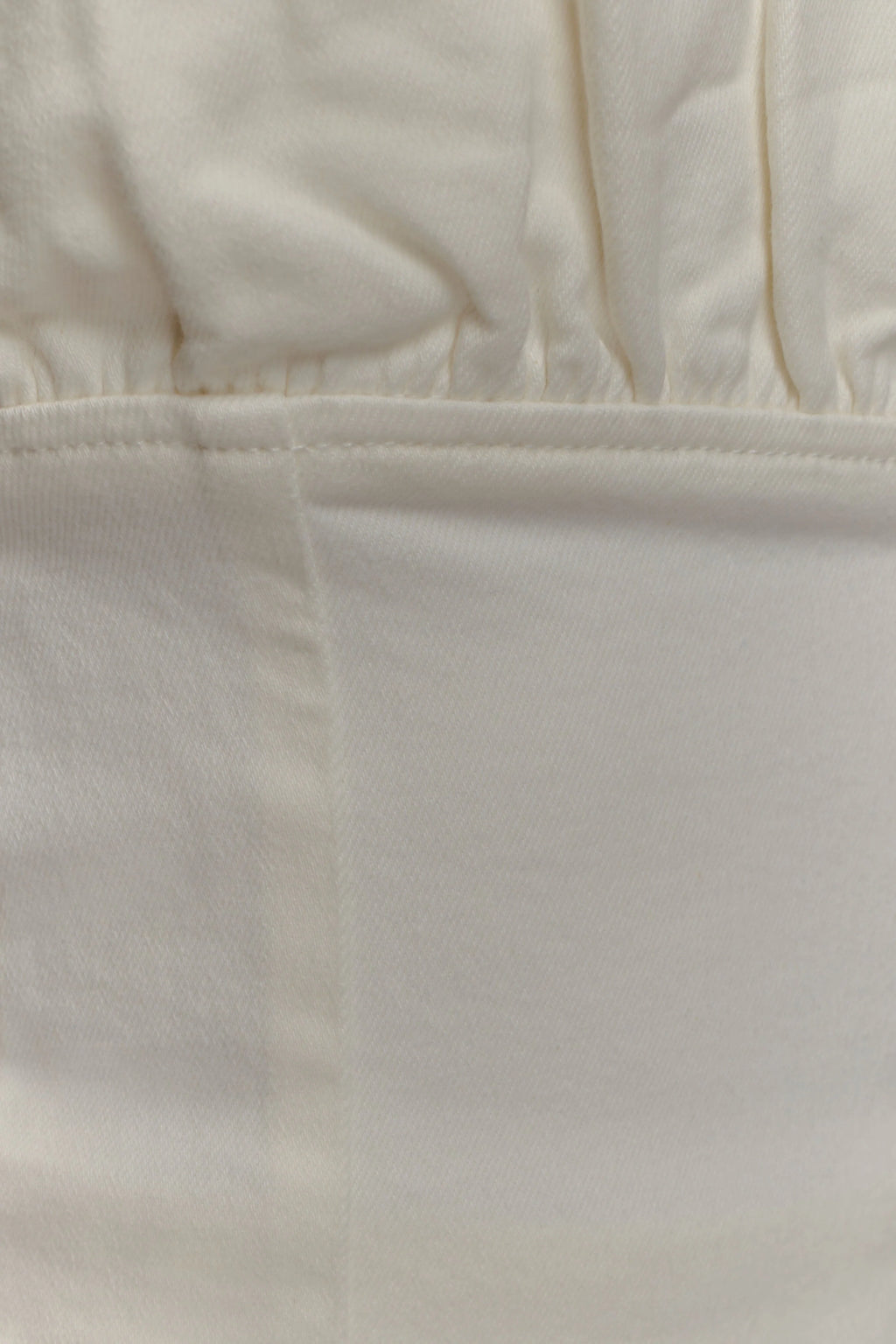 Cecilia Denim Frill Corset - White