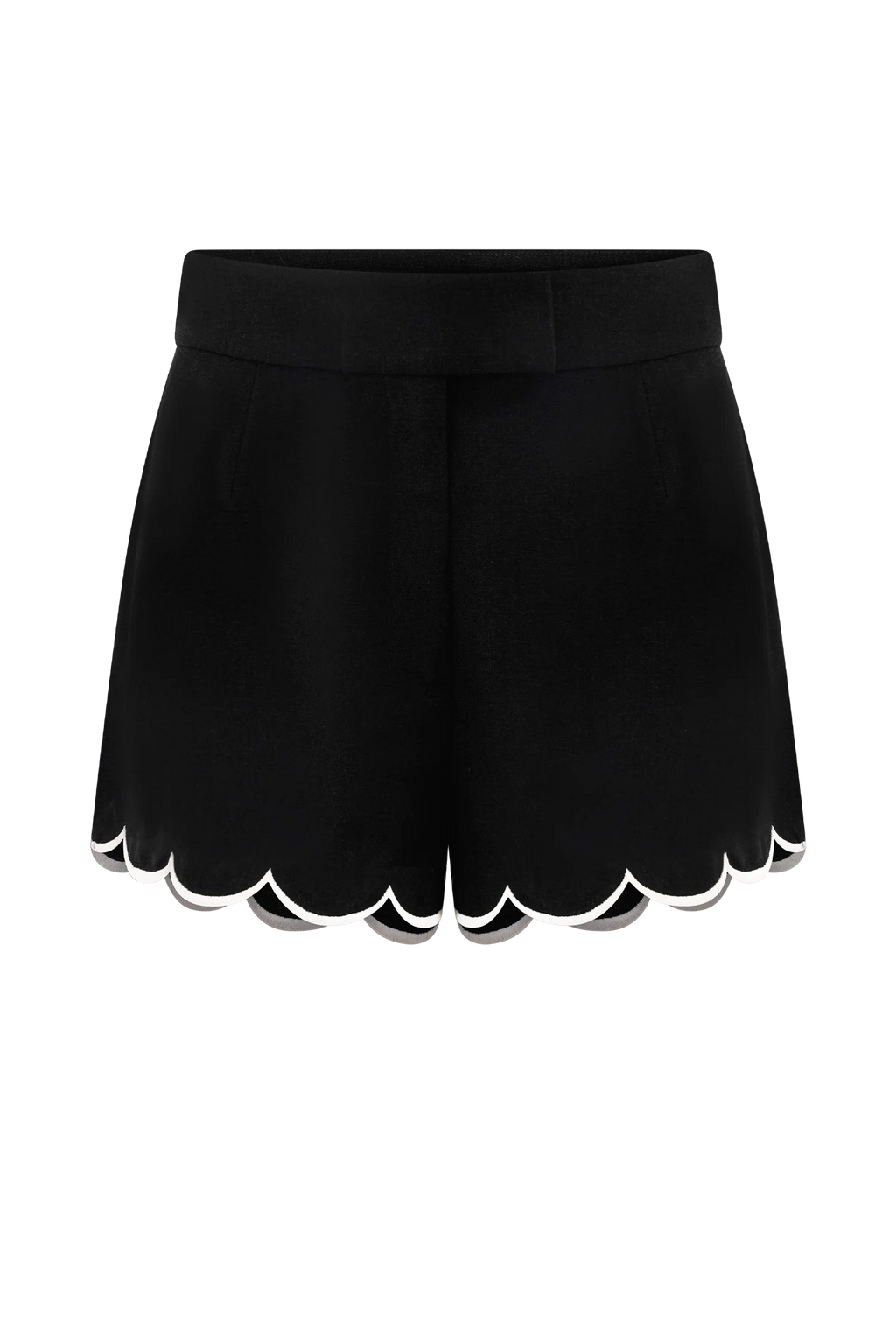 Judith Scallop Shorts - Black