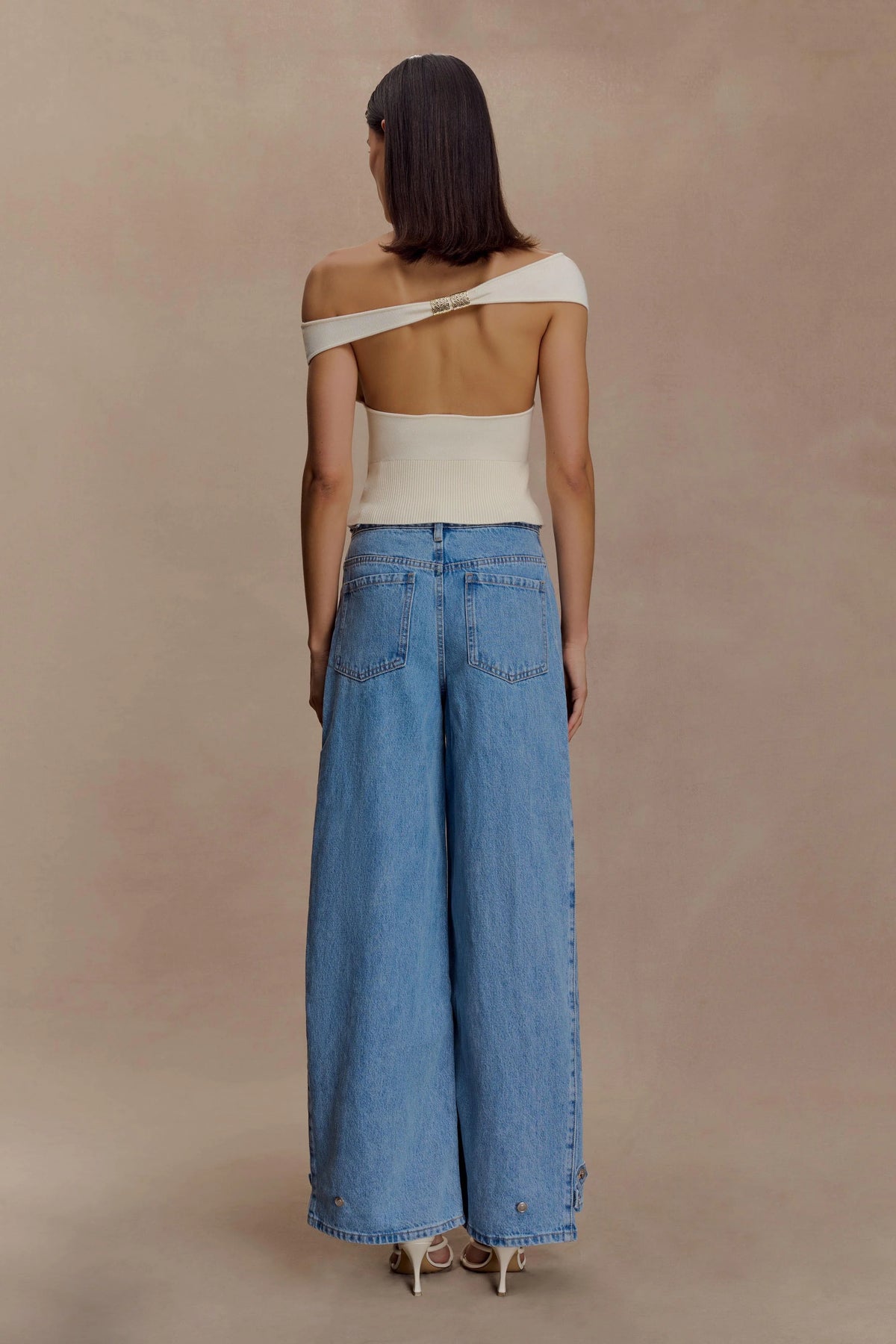 Carley Off Shoulder Knit Top - Ivory