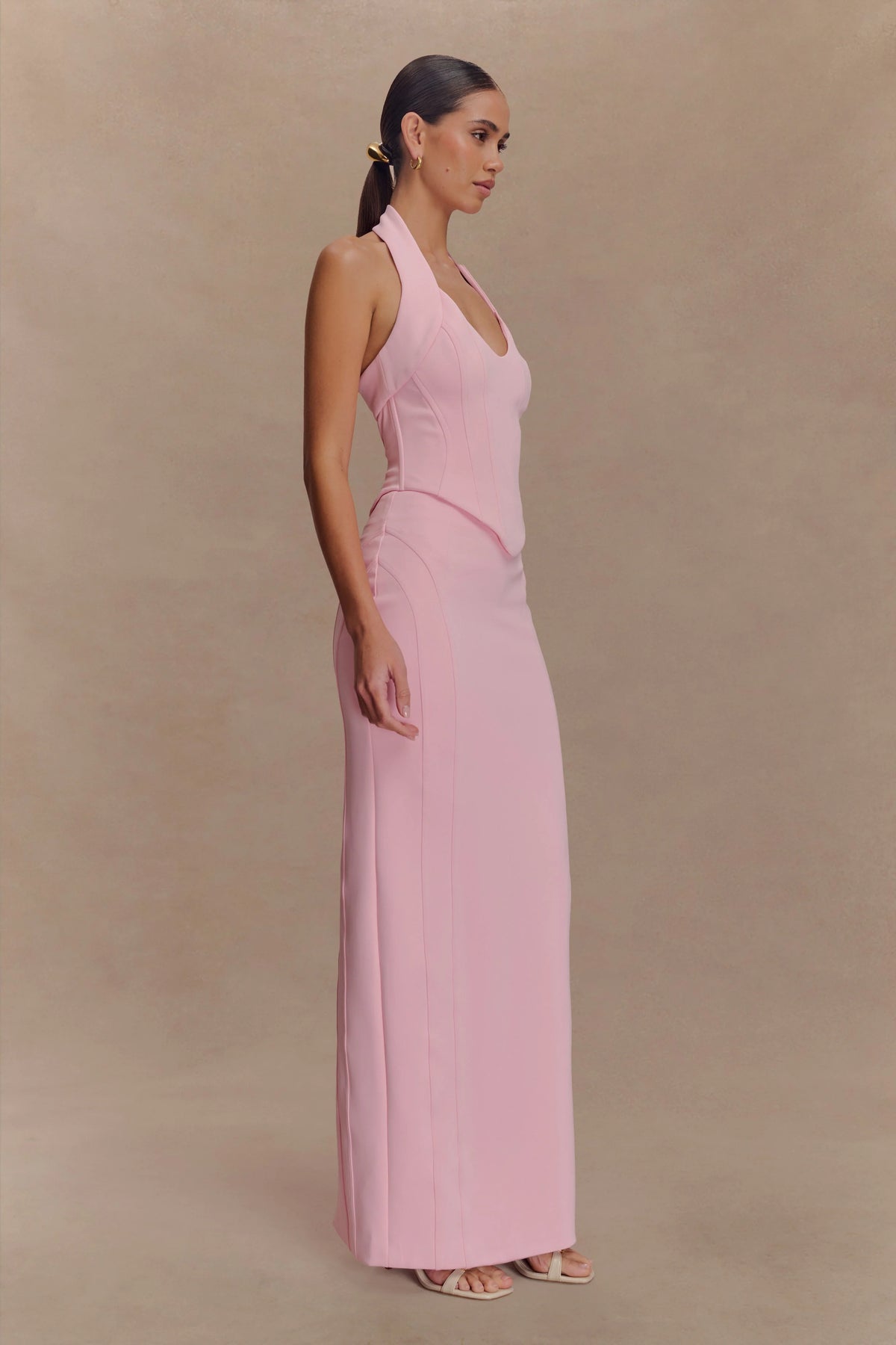 Alma High Waist Maxi Skirt - Candy Pink