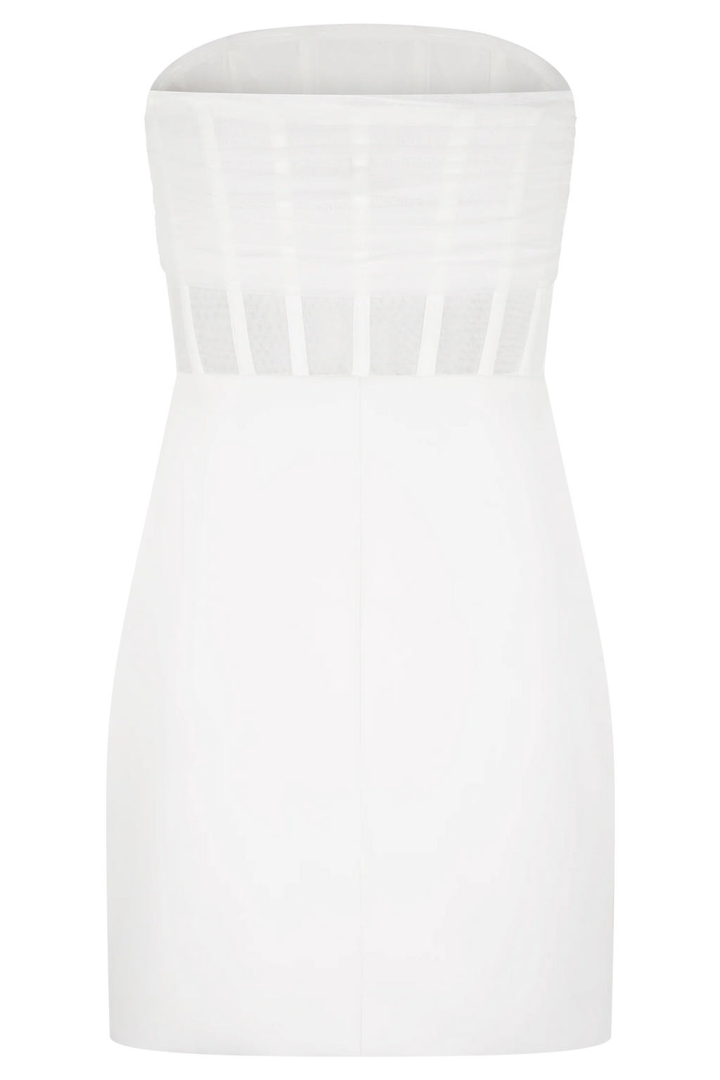Palmer Mesh Corset Mini Dress - Ivory