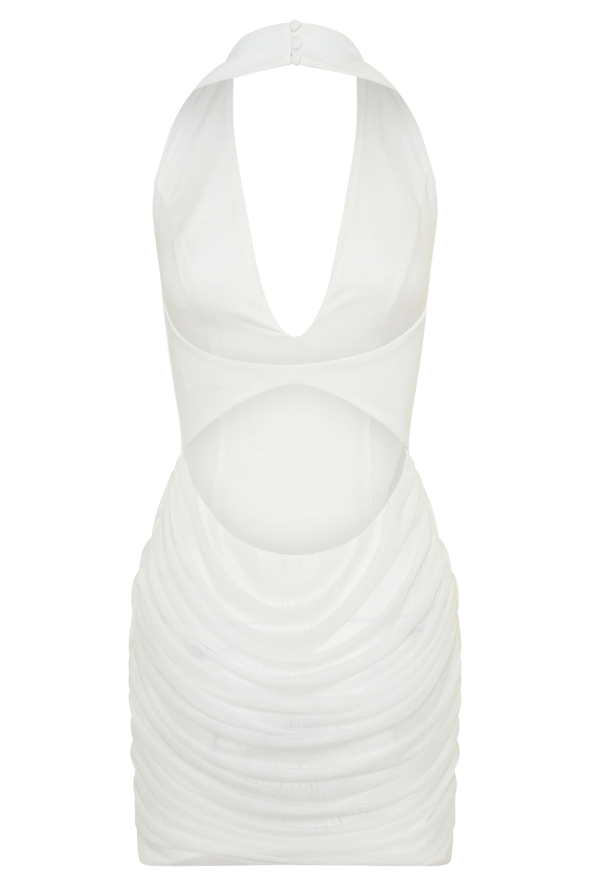 Anari Gathered Scuba Mini Dress - White