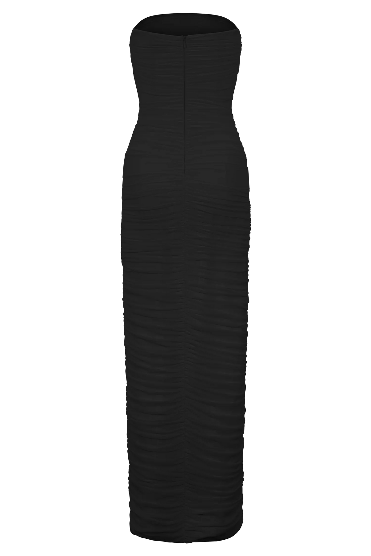 Jianna Strapless Mesh Maxi Dress - Black