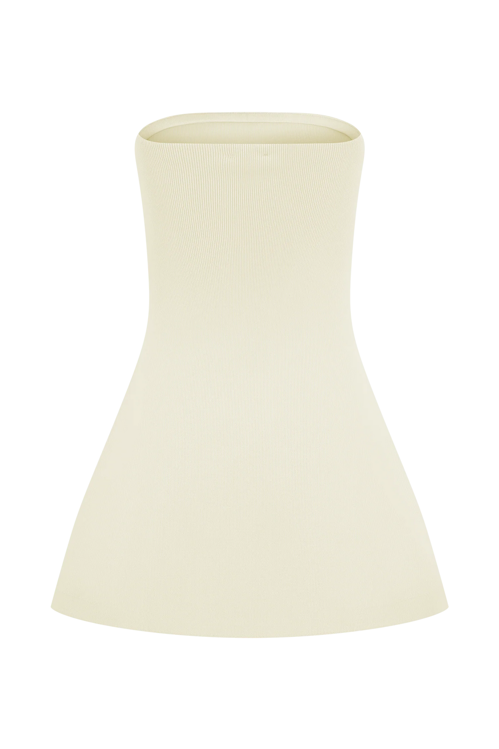 Anette Bandage Knit Strapless Top - Ivory