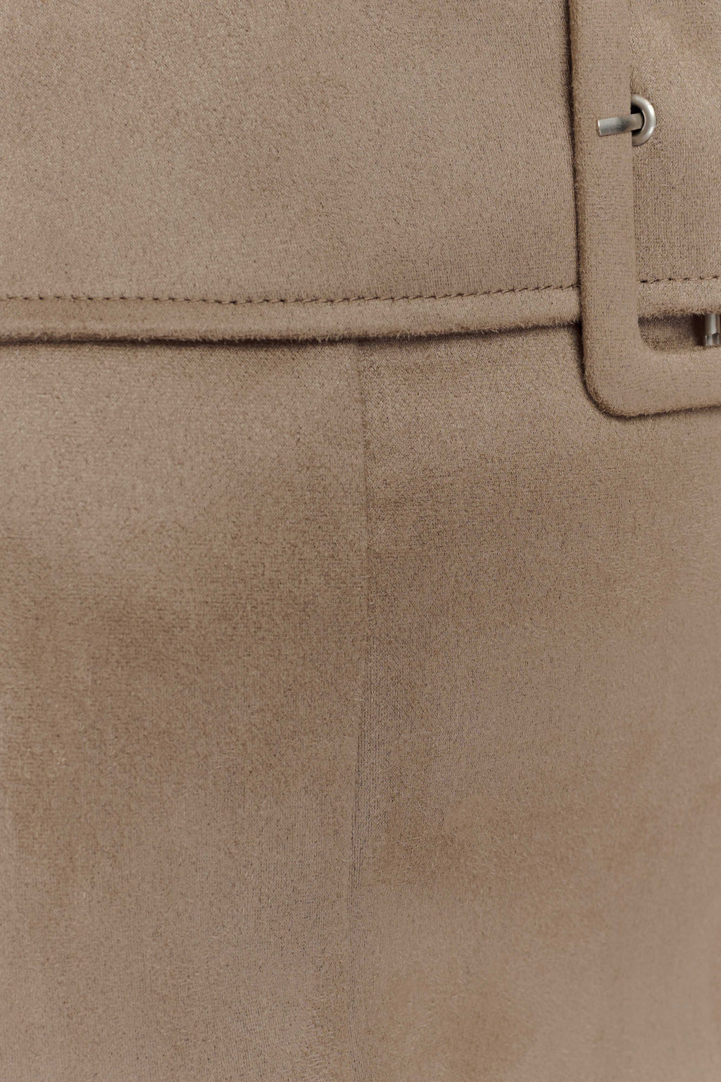 Hayes Faux Suede Belted Mini Skirt - Sand