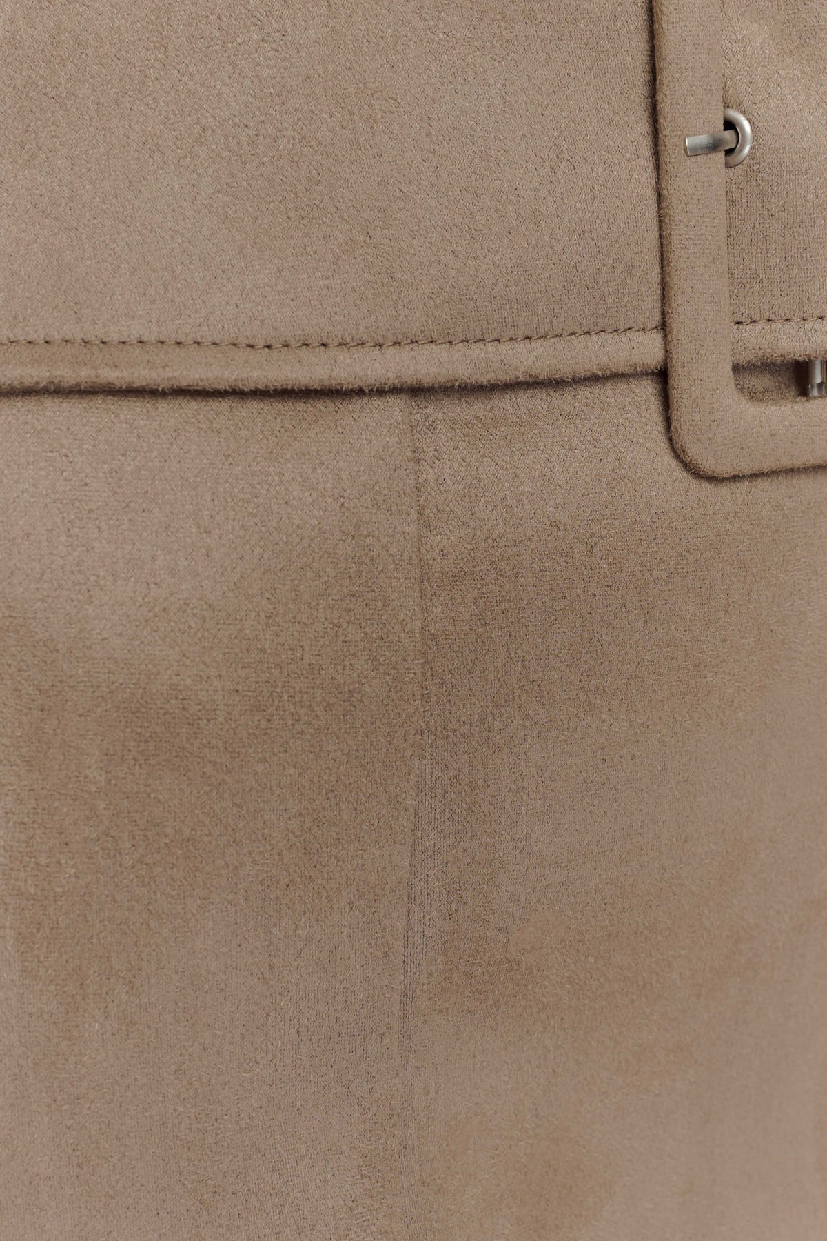 Hayes Faux Suede Belted Mini Skirt - Sand