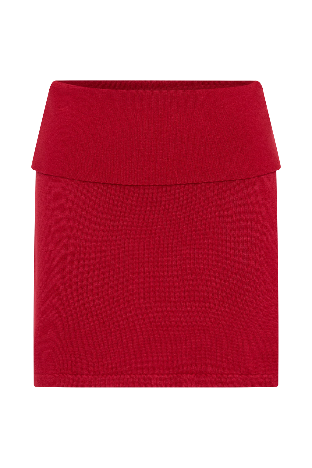 Misty Mid Rise Knit Mini Skirt - Red