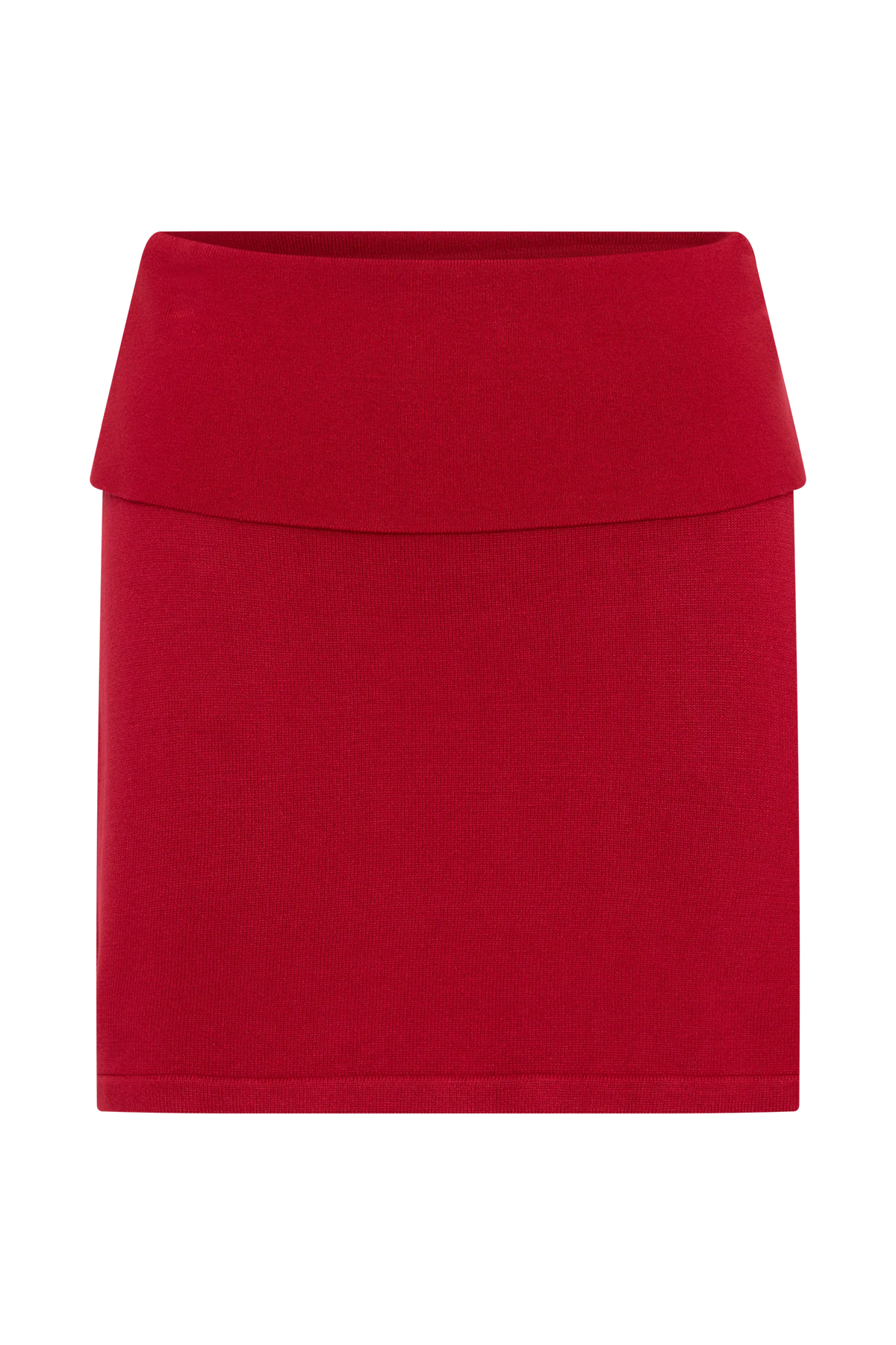 Misty Mid Rise Knit Mini Skirt - Red