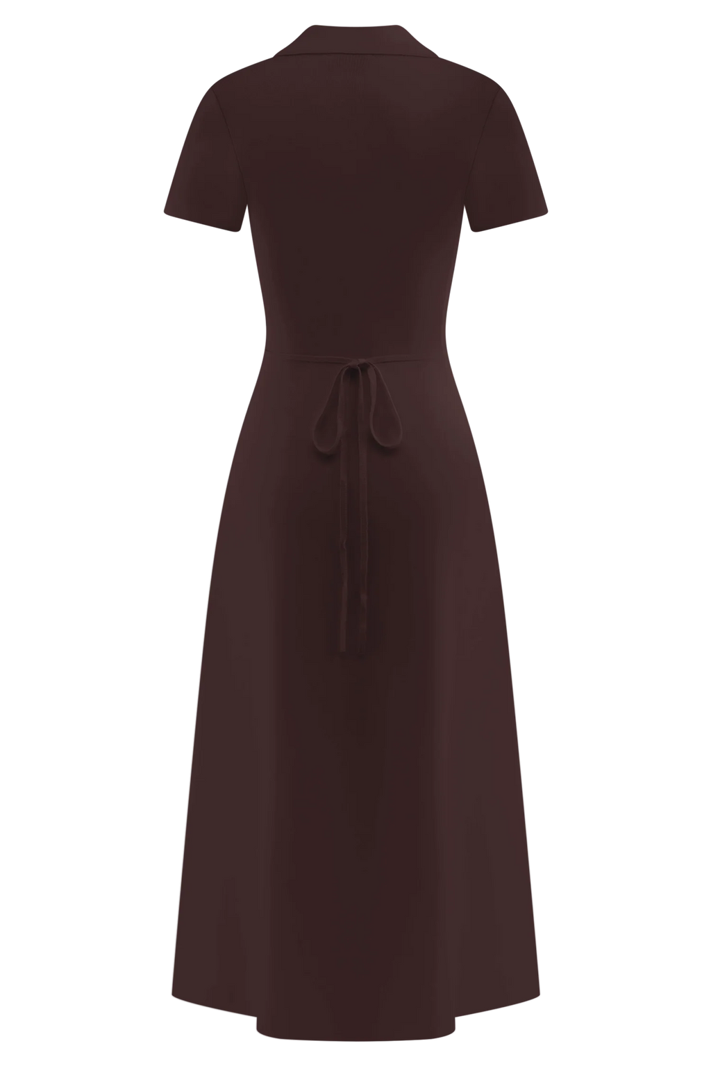 Pearson Short Sleeve Knit Midi Dress - Chocolate
