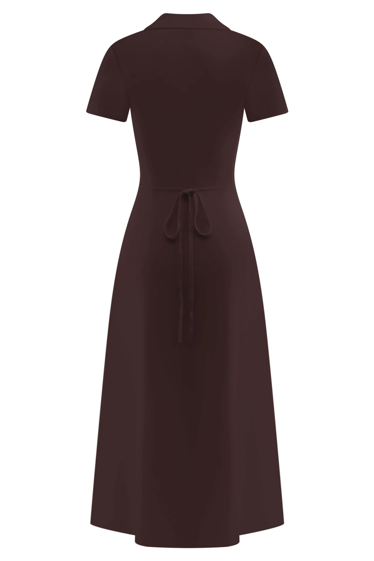 Pearson Short Sleeve Knit Midi Dress - Chocolate