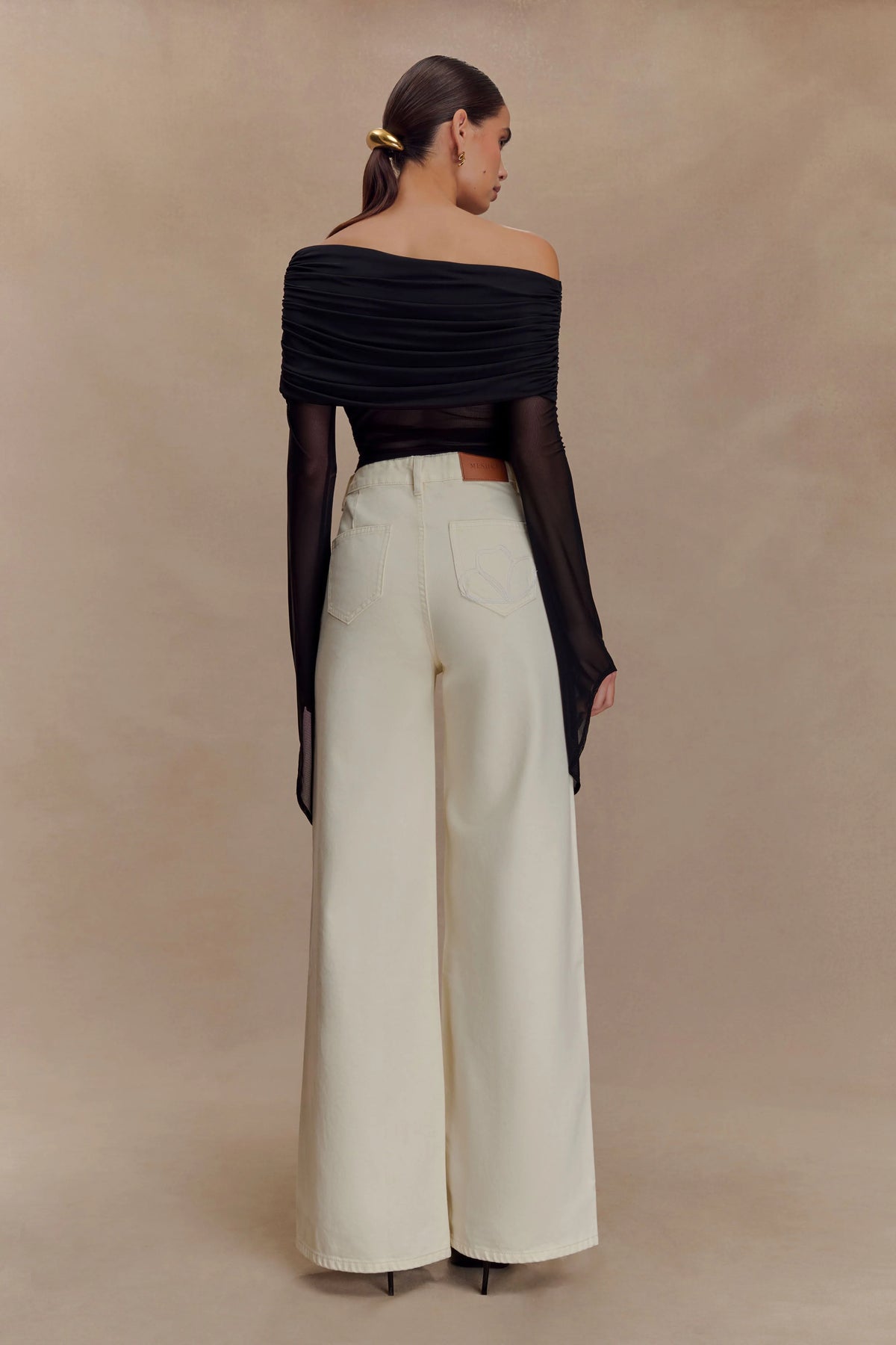 Dahlia One Shoulder Top - Black