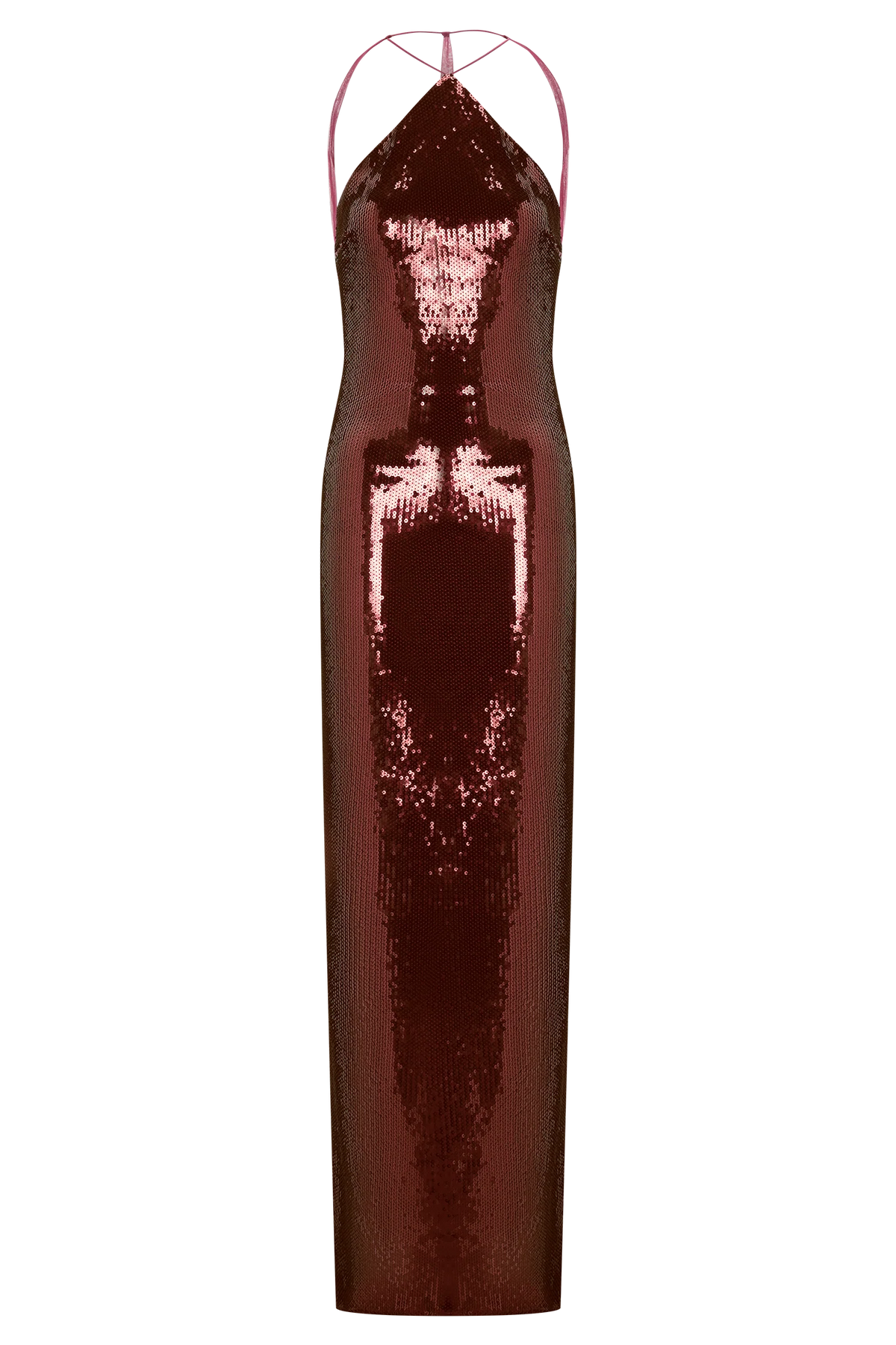 Baldwin Sequin Cut Out Maxi Dress - Mahogany