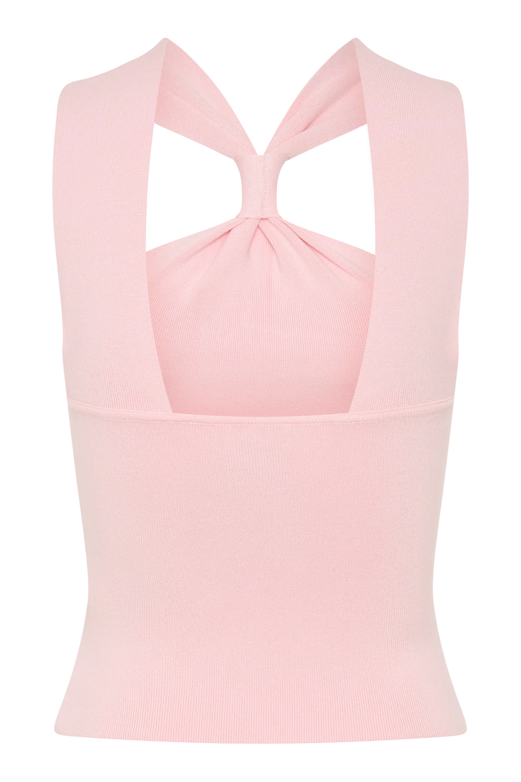 Angelika Twist Front Knit Top - Baby Pink