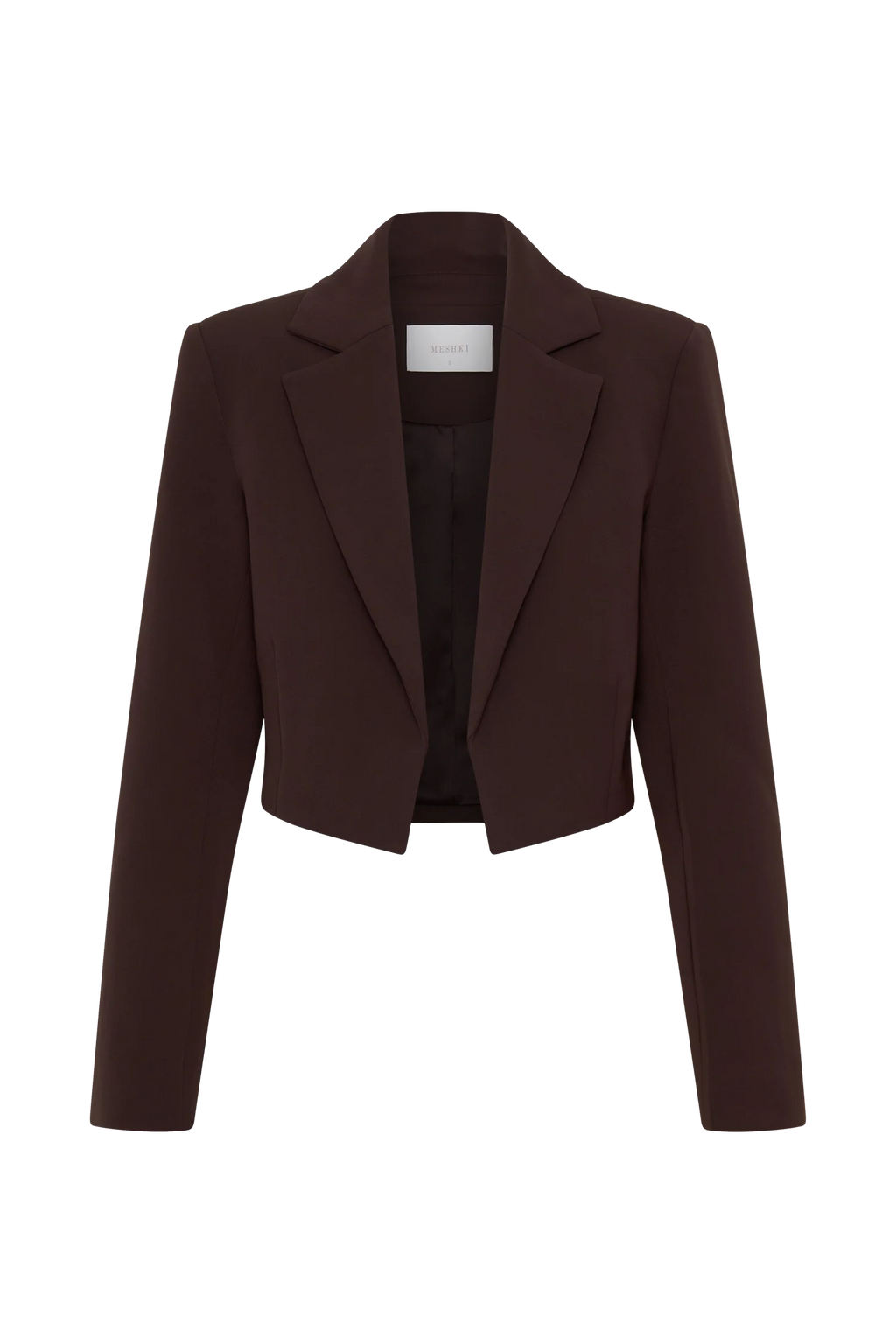 Simone Cropped Suiting Blazer - Dark Chocolate