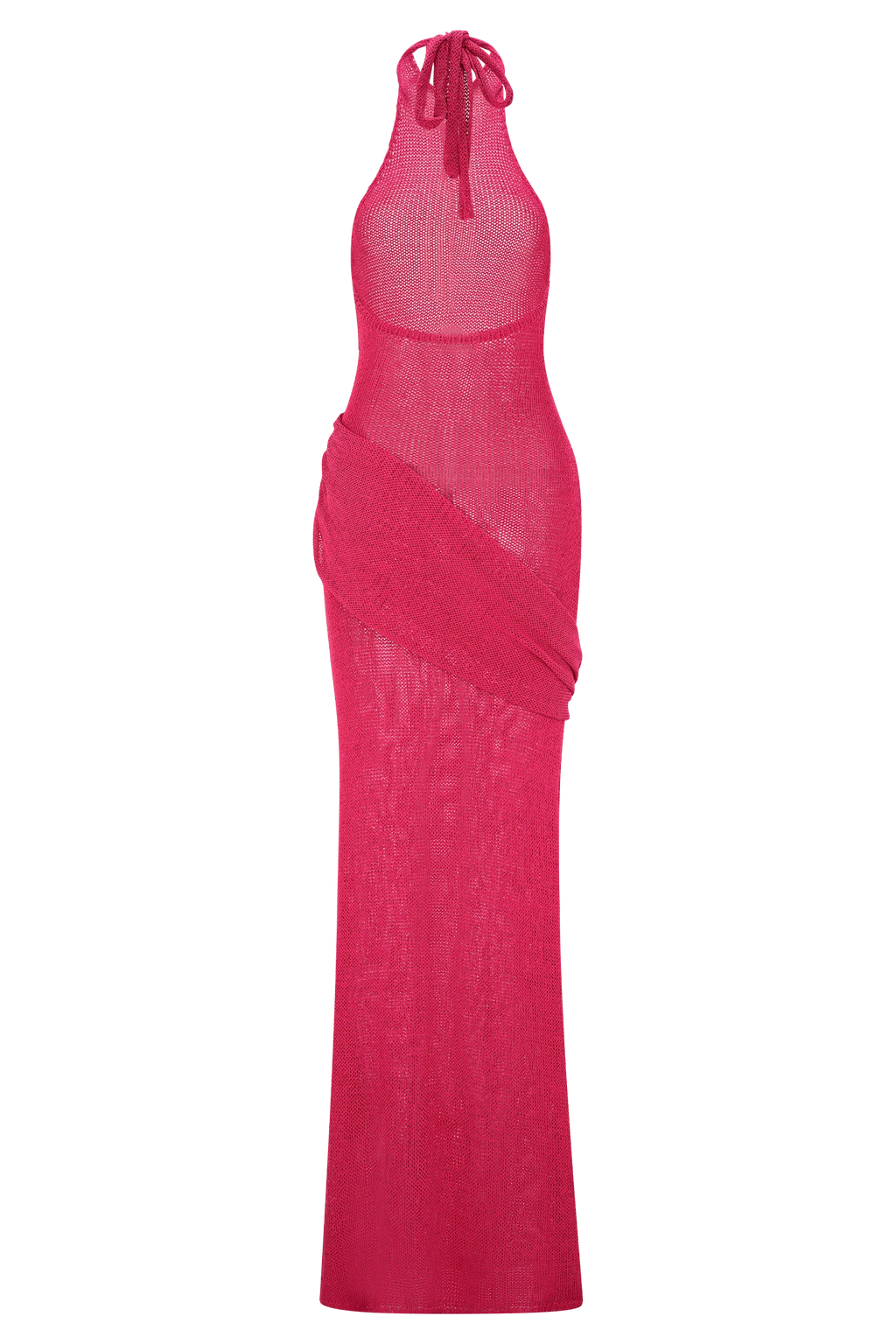 Reece Halter Knit Maxi Dress - Dragonfruit