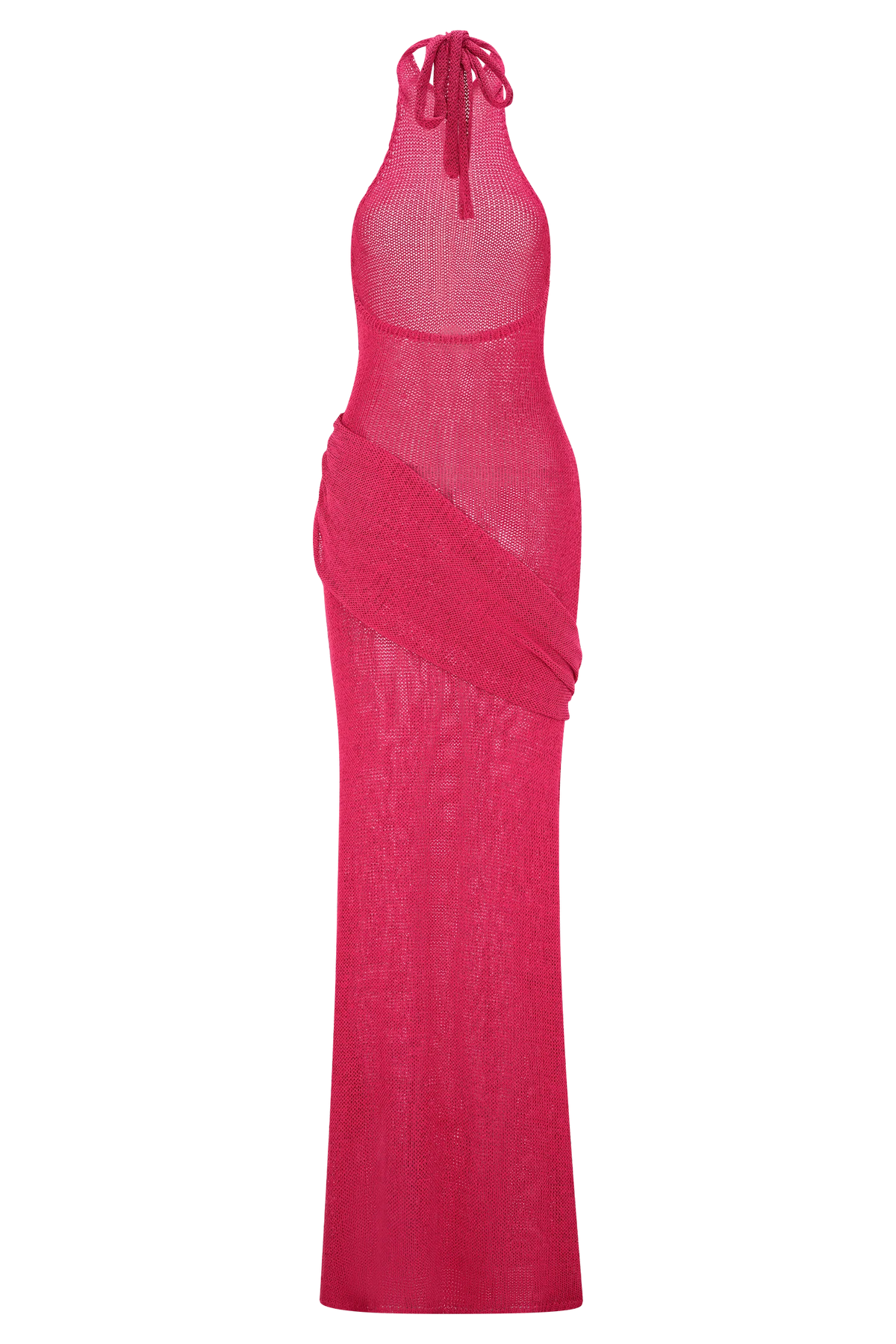 Reece Halter Knit Maxi Dress - Dragonfruit