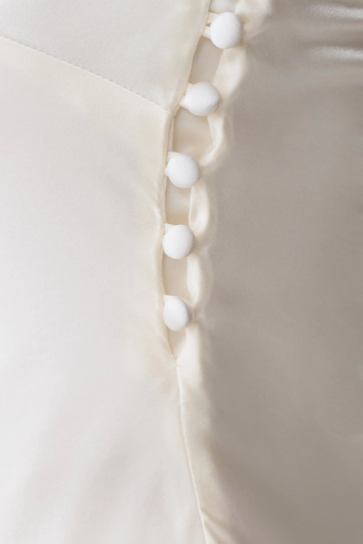 Kayla Silk Blend Strapless Asymmetric Top - Ivory