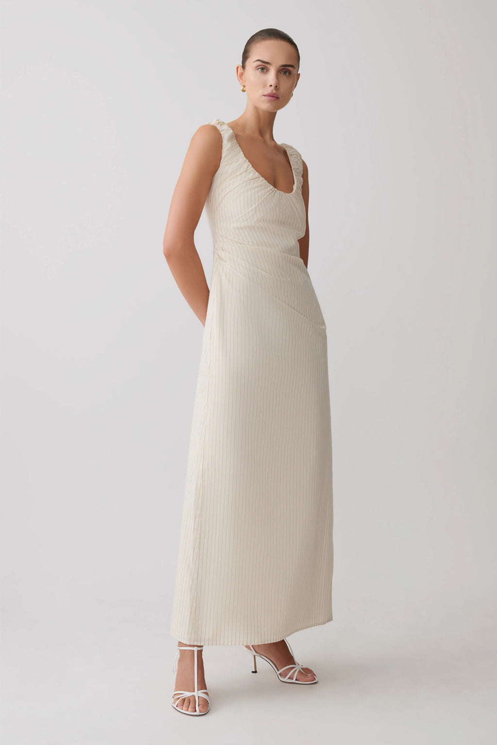 Anisa Scoop Neck Maxi Dress - Stripe