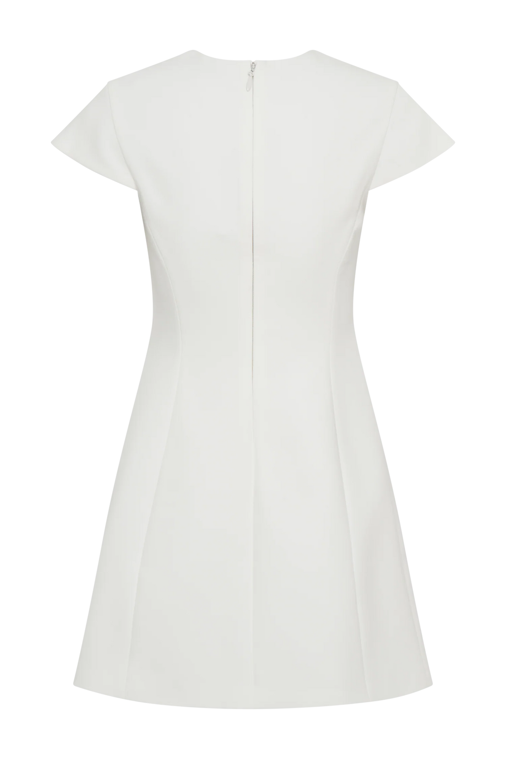 Remi Suiting Mini Dress With Floral Hardware - White