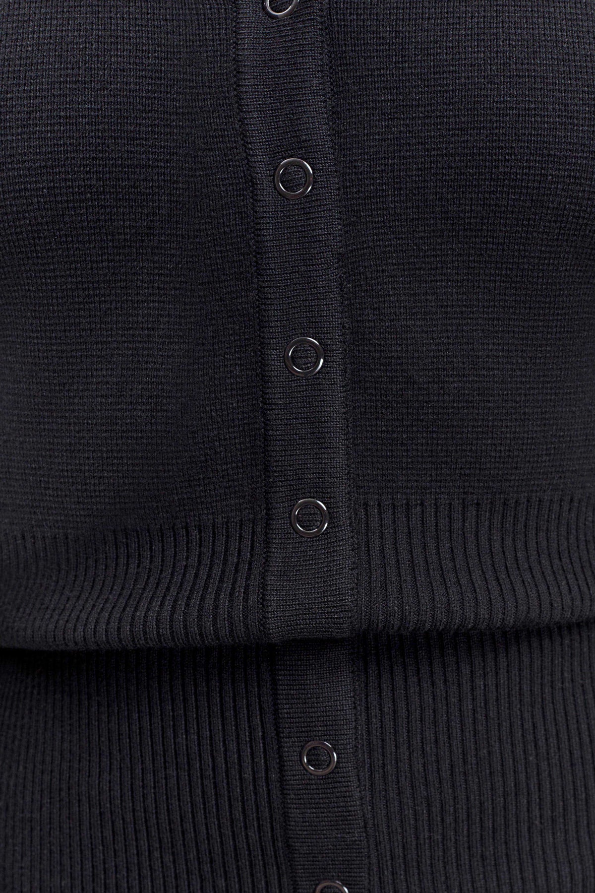 Xaden Wool Mix Knit Mini Dress - Black