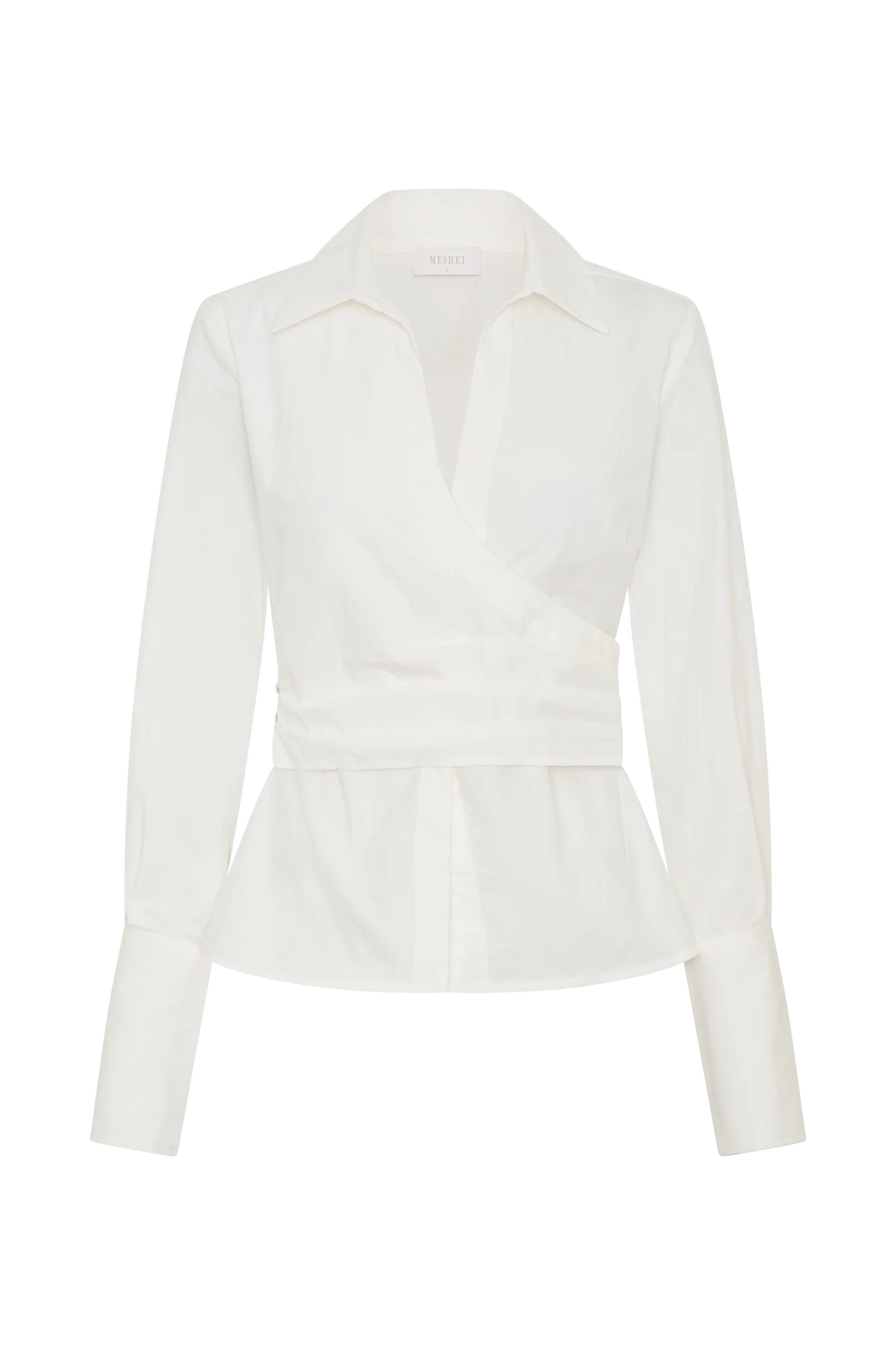 Eugenia Wrap Cotton Shirt - White