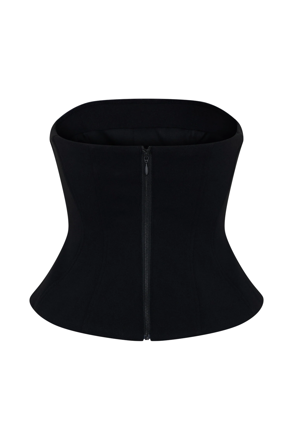 Arla Button Up Corset Top - Black