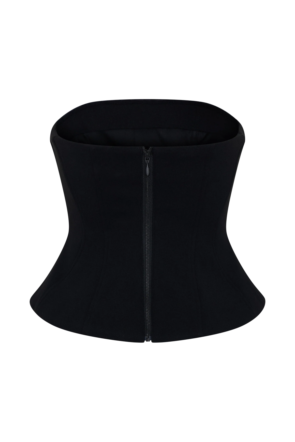 Arla Button Up Corset Top - Black