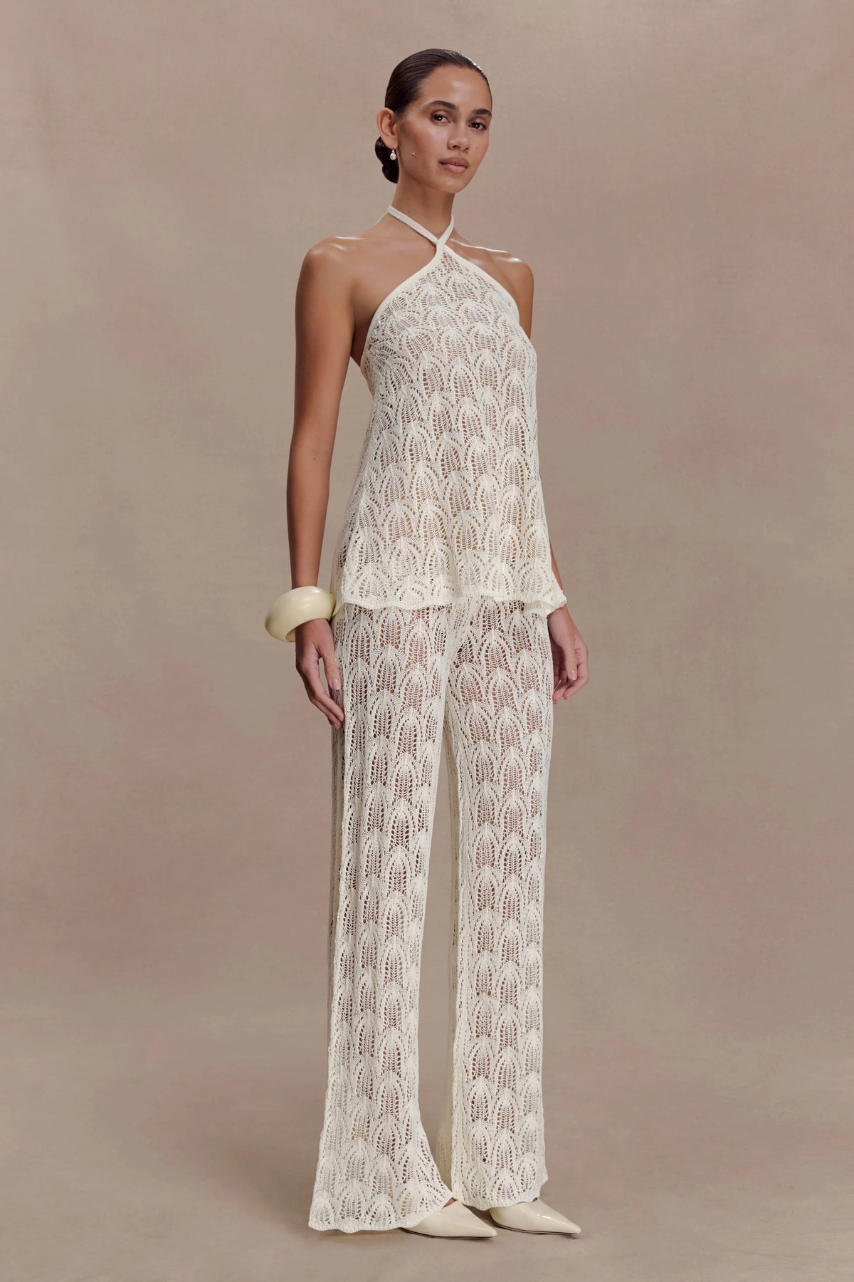 Glinda Crochet Pants - Ivory