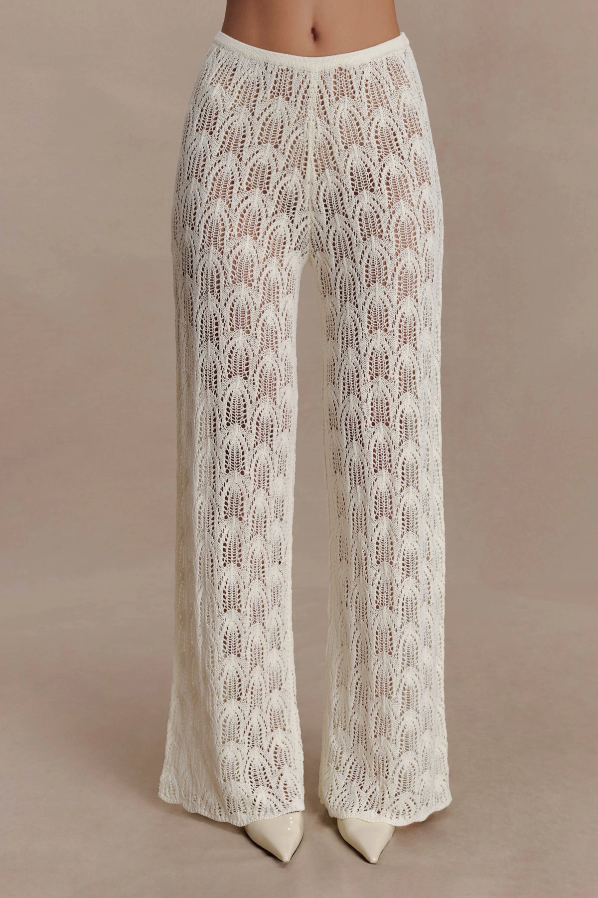 Glinda Crochet Pants - Ivory