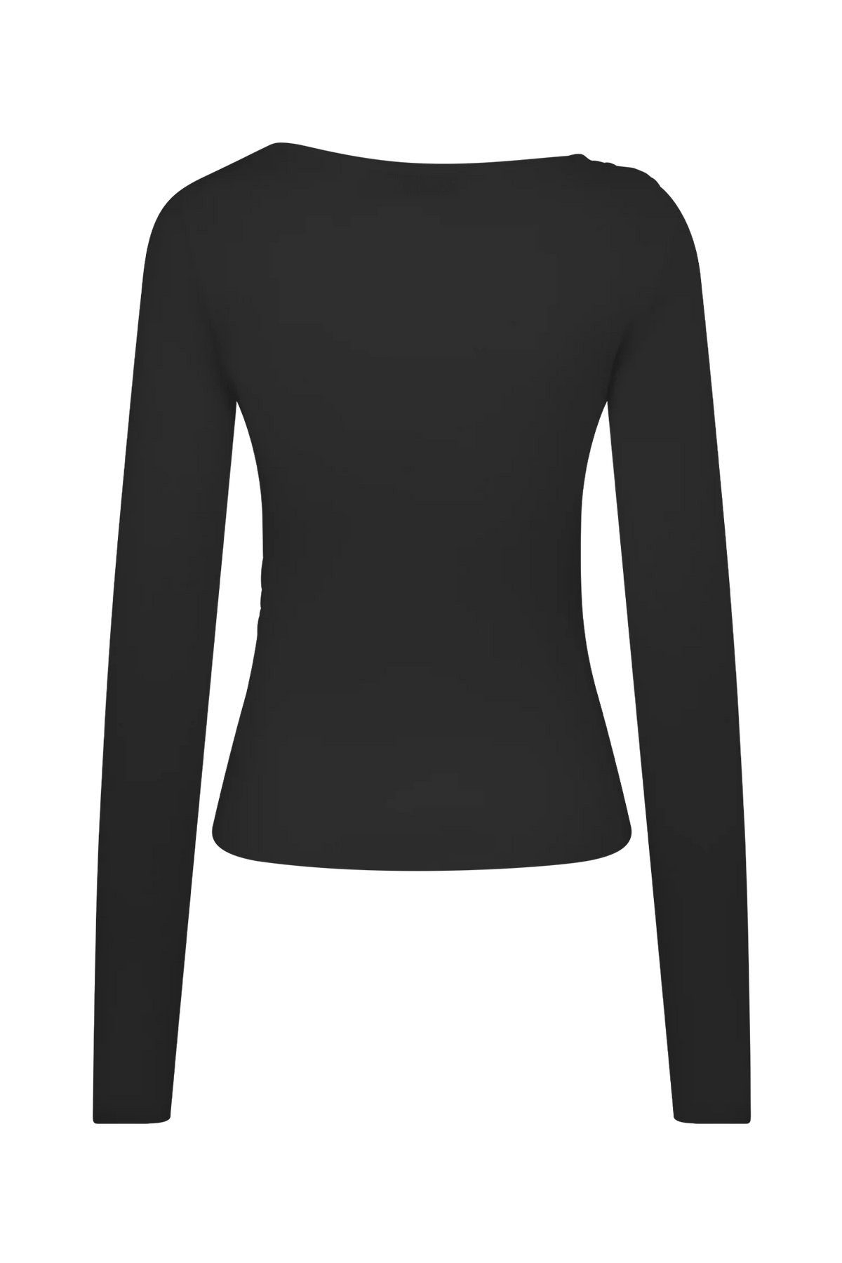 Culver Draped Twist Knit Top - Black