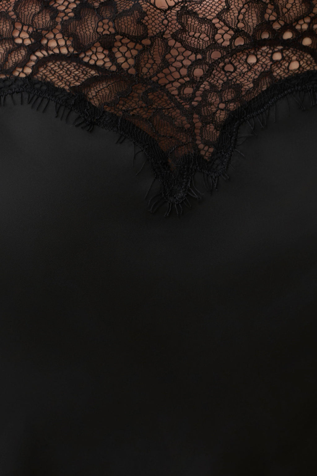 Miriam Satin & Lace Camisole - Black