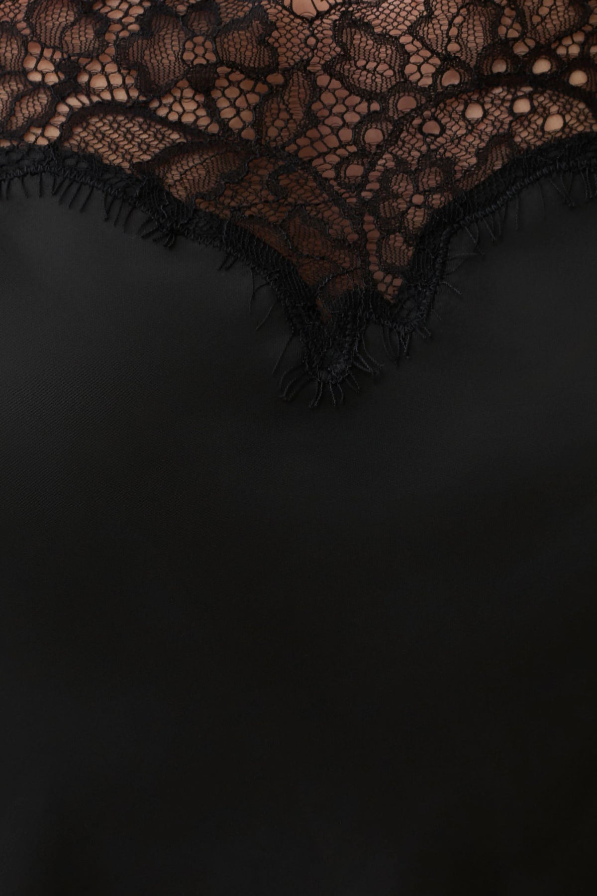 Miriam Satin & Lace Camisole - Black