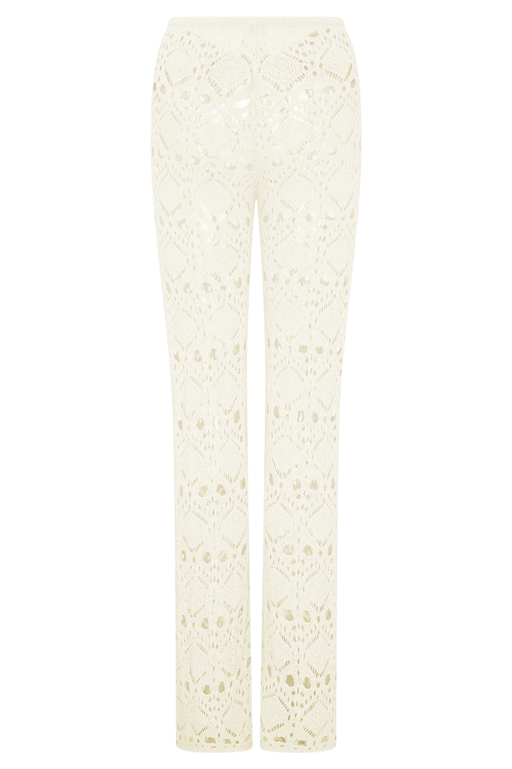 Trena Crochet Knit Pants - Ivory