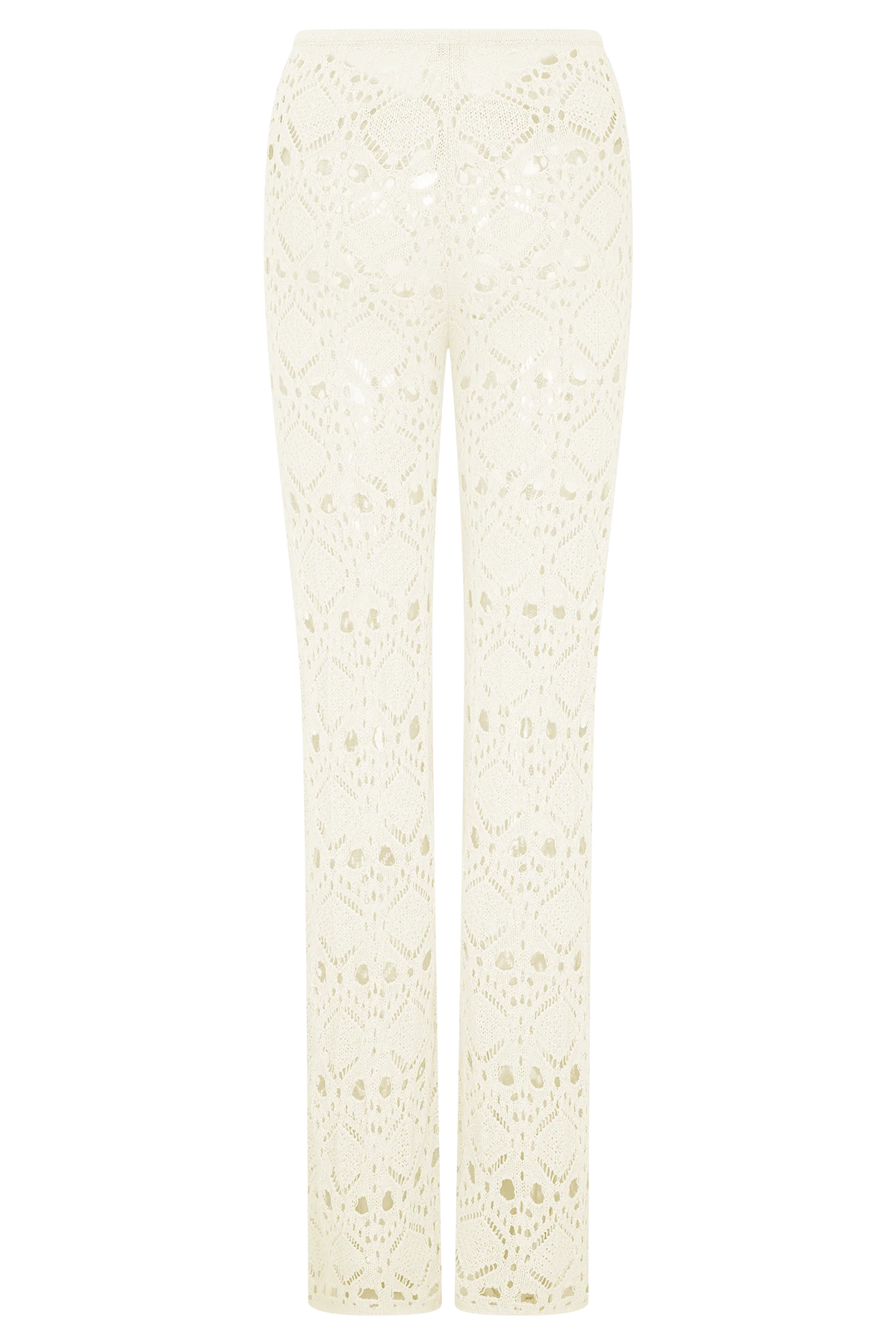 Trena Crochet Knit Pants - Ivory