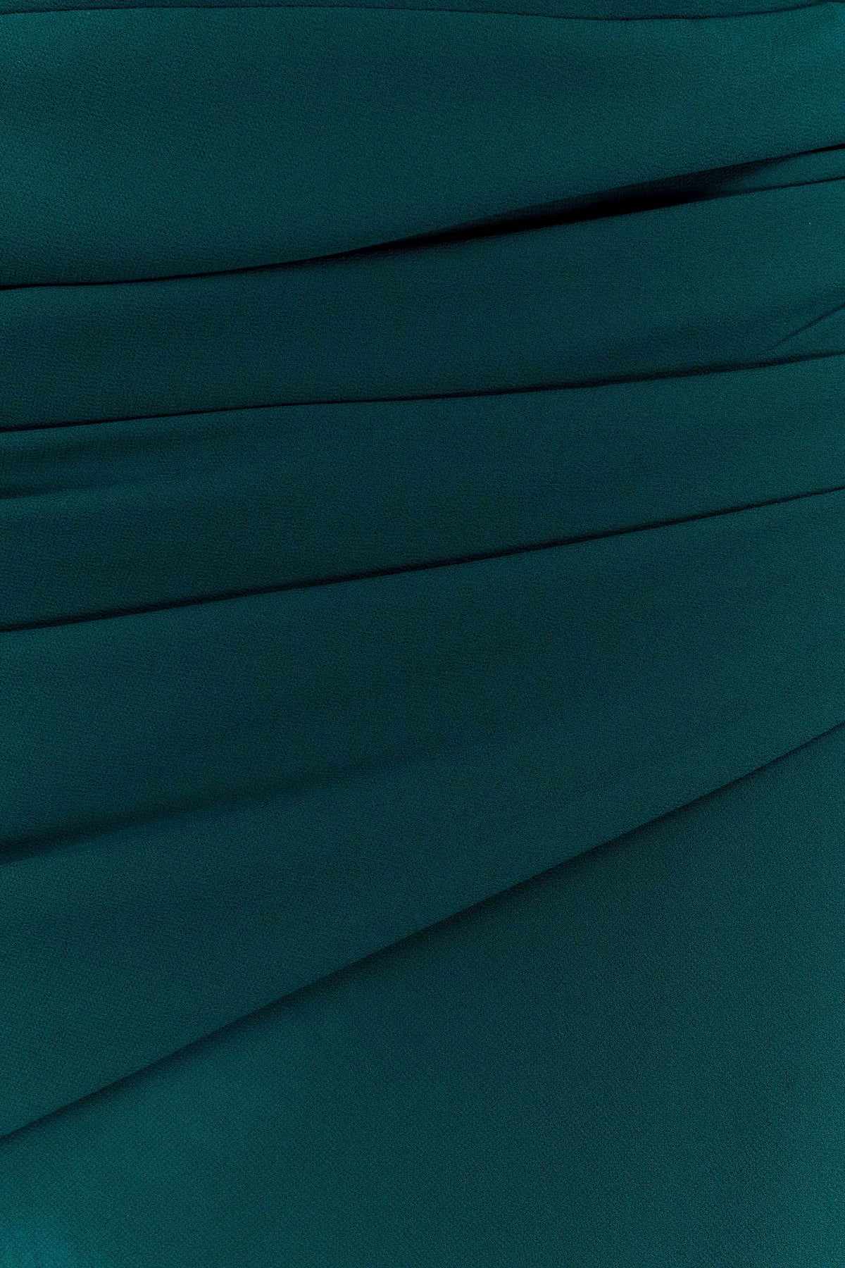 Giulia Chiffon Draped Mini Dress - Dark Emerald