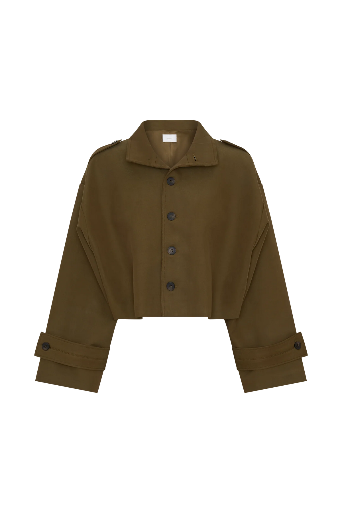 Rue Funnel Neck Bomber Jacket - Khaki