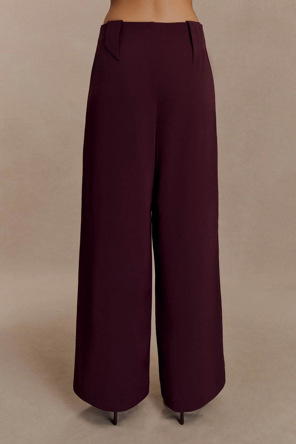 Arlo Wide Leg Suiting Trouser - Mahogany